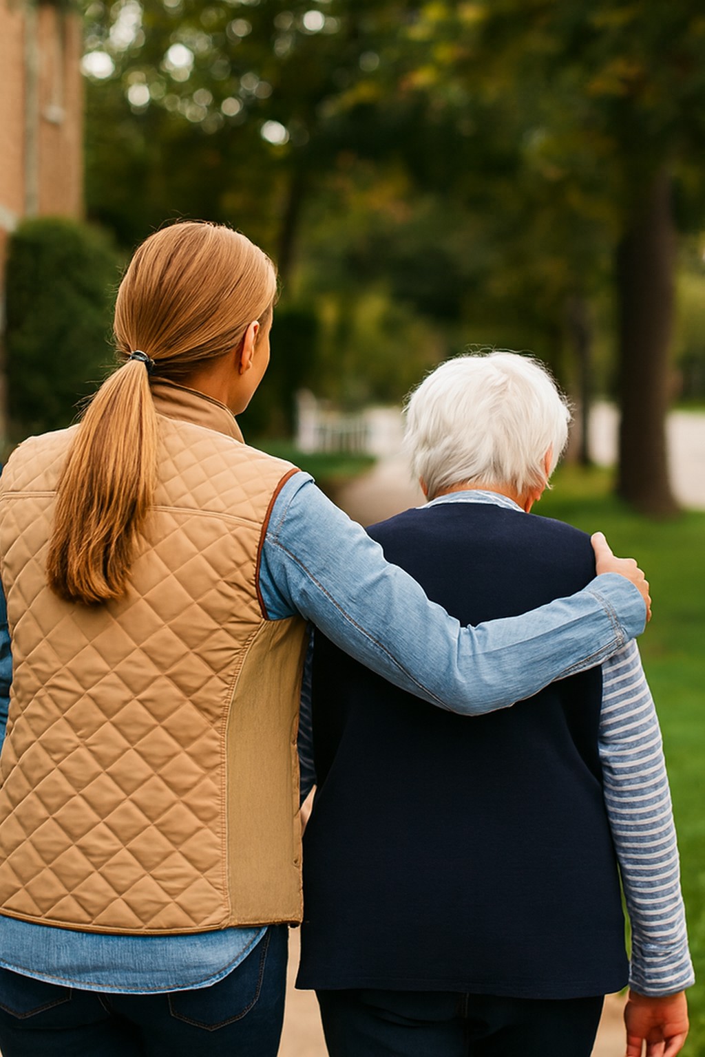 Caring driver with elderly patient