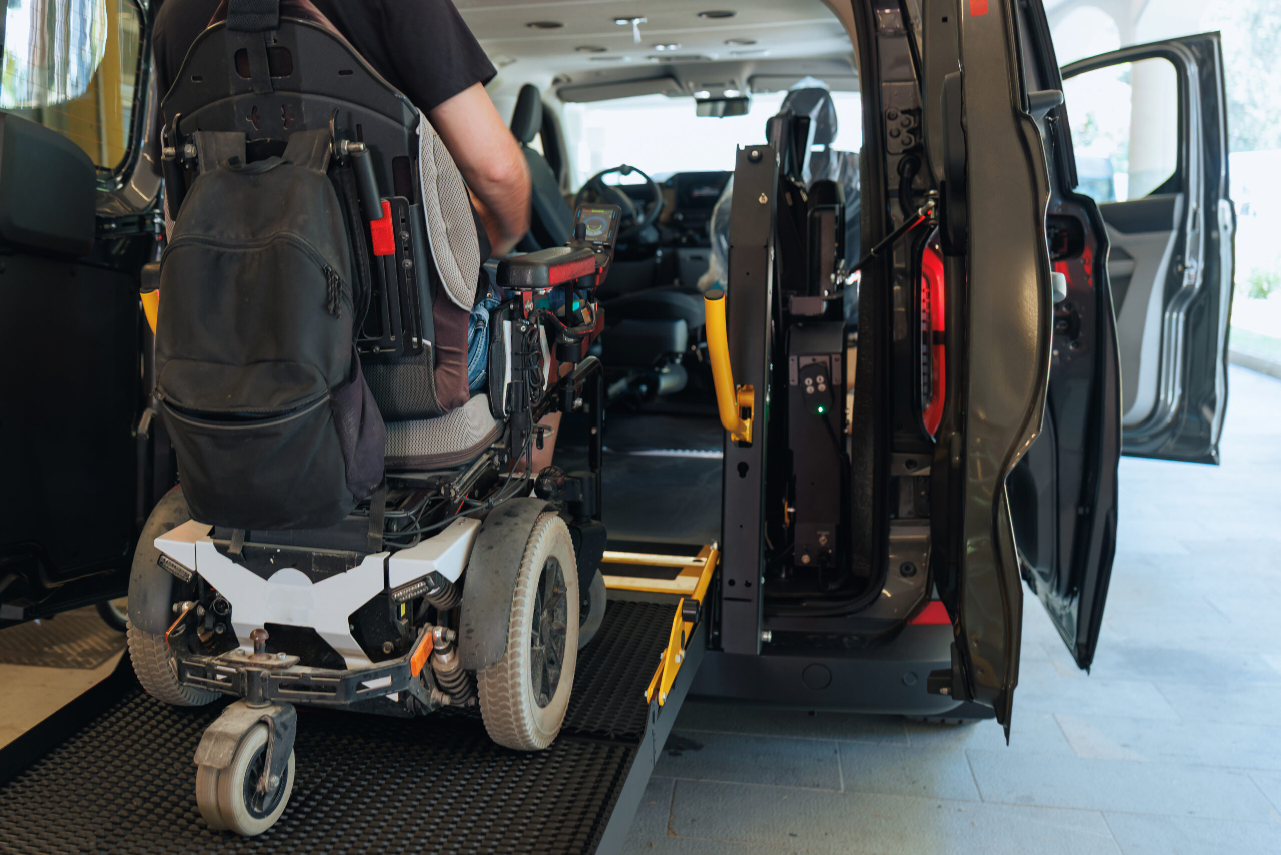 Private wheelchair transportation van